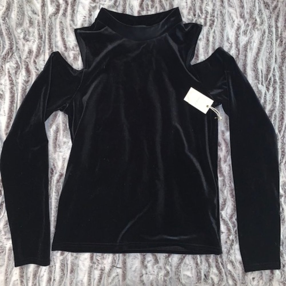 NWT Velvet Cold Shoulder Top